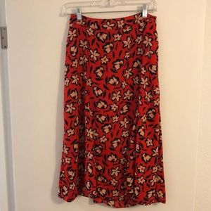 Floral Midi Skirt